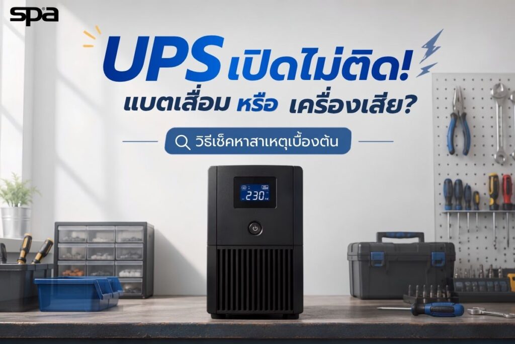 UPS เปิดไม่ติด เกิดจากแบตเสื่อมหรือเครื่องเสีย