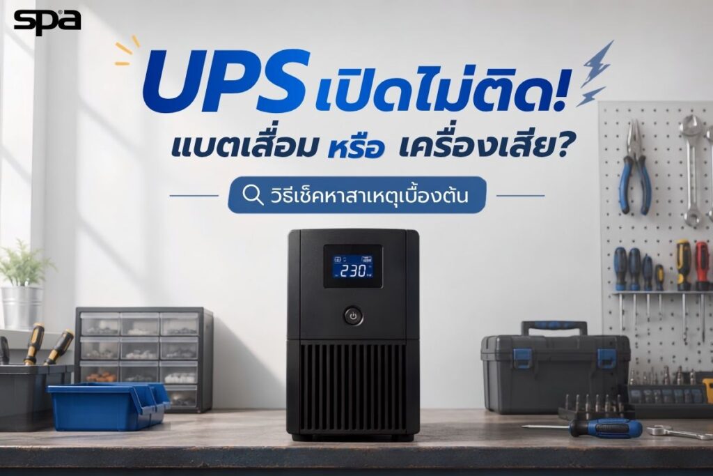 UPS เปิดไม่ติด เกิดจากแบตเสื่อมหรือเครื่องเสีย