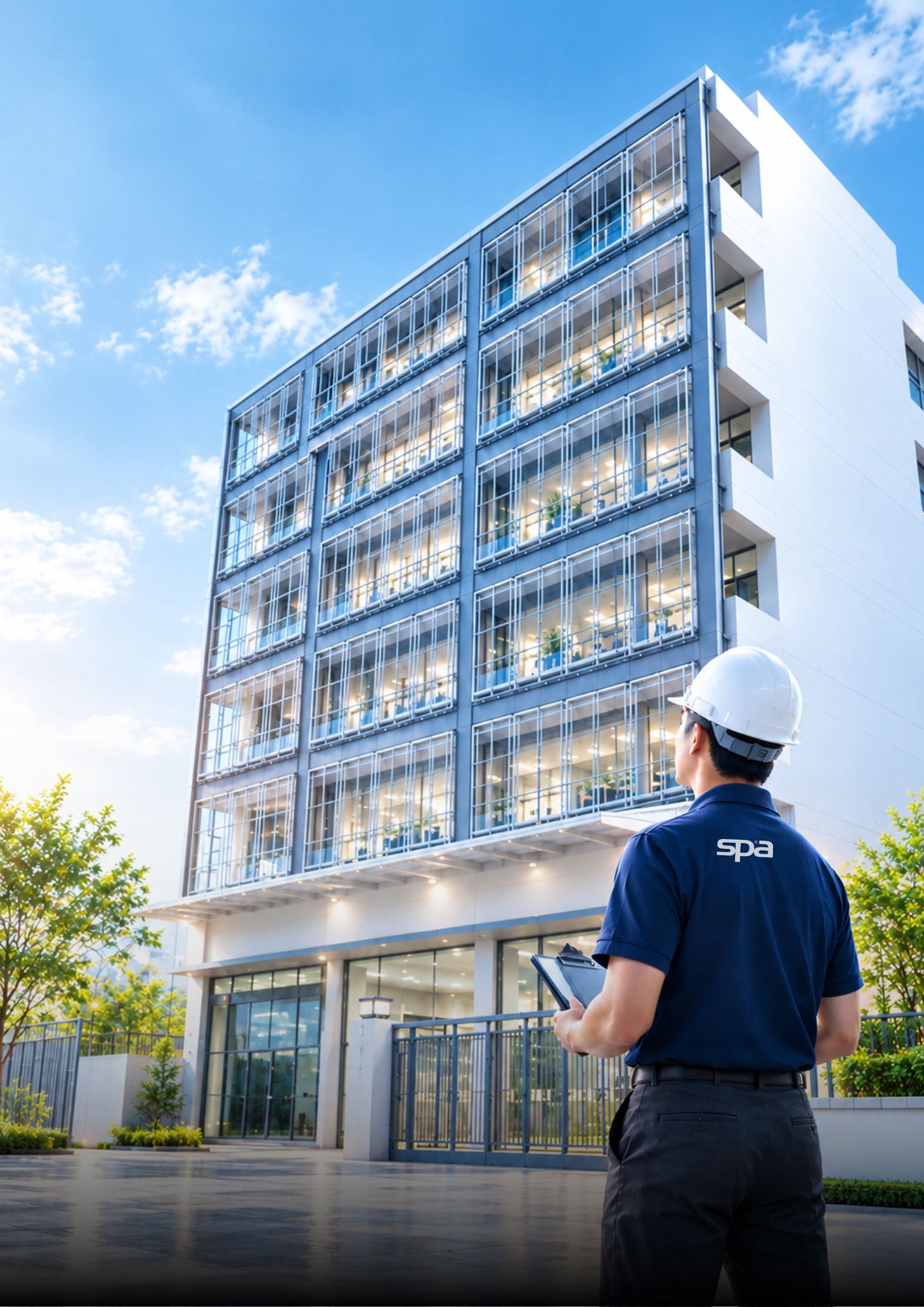 SPA Battery Headquarter Building with Engineer